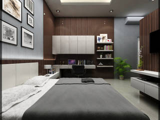 interior kamar anak di jl. patiunus raya, semarang, SUKAM STUDIO SUKAM STUDIO 臥室