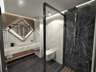 t1 otel projesi , Kreatif çizgi Kreatif çizgi Minimalist style bathroom
