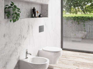 SANPROJECT - série sanitária , Melissa vilar Melissa vilar Modern bathroom Ceramic White