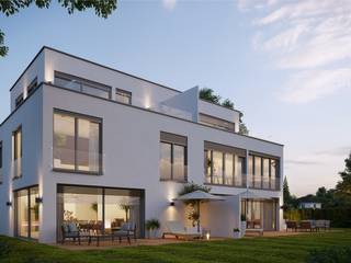 Architekturvisualisierung, Doppelhaus in Gräfelfing, Render Vision Render Vision