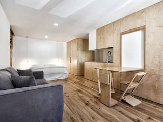 Sant’erasmo's flat, ManGa architects ManGa architects Petites chambres Bois Effet bois