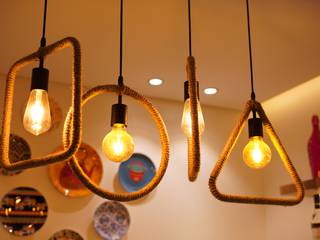 Mr.Mehra, hiren hiren Rustic style dining room Glass Light,Amber,Lighting,Electricity,Lamp,Orange,Light bulb,Tints and shades,Font,Ornament