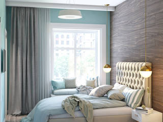 Проект квартиры в стиле современной классики, Анна Крапивко Анна Крапивко Classic style bedroom