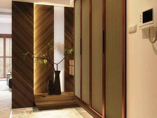 百玥空間設計 ─ 語彙, 百玥空間設計 百玥空間設計 Eclectic style corridor, hallway & stairs Solid Wood Multicolored