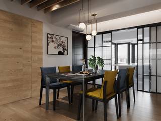 百玥空間設計 ─ 本質, 百玥空間設計 百玥空間設計 Modern dining room Solid Wood Multicolored