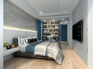 百玥空間設計 ─ 凝聚, 百玥空間設計 百玥空間設計 Modern style bedroom Plywood