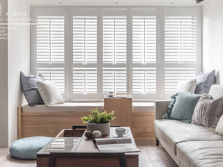 百玥空間設計 ─ 36℃ 灰, 百玥空間設計 百玥空間設計 Shutters Solid Wood Multicolored