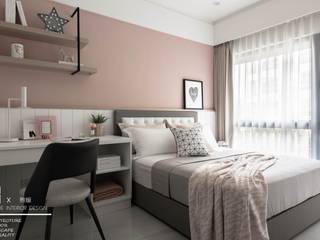 百玥空間設計 ─ 熙暖, 百玥空間設計 百玥空間設計 Modern Bedroom Concrete Pink