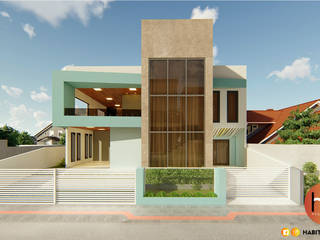 Casa 05, Habitus Arquitetura Habitus Arquitetura Single family home Concrete Blue
