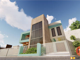 Casa 05, Habitus Arquitetura Habitus Arquitetura Single family home Concrete Blue
