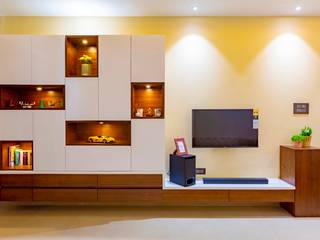 Interior Designer In Pune, Olive Interiors Olive Interiors ห้องนั่งเล่น แผ่นไม้อัด Plywood