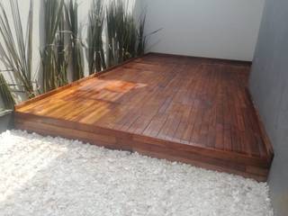 Deck madera sólida y WPC, Manintex Pisos Manintex Pisos ベランダ 木 木目調