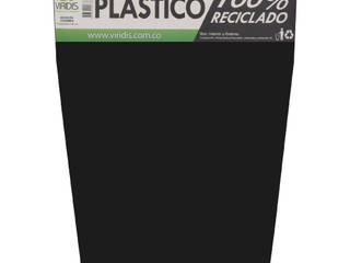 Matera 40cm Color negro Inyección, Viridis Productos Eco Amigables Viridis Productos Eco Amigables Jardines minimalistas Plástico