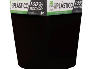 Matera 40cm Color negro Inyección, Viridis Productos Eco Amigables Viridis Productos Eco Amigables Minimalist style garden Plastic