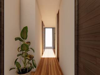 Departamento C.H. , GAAM ARQUITECTOS GAAM ARQUITECTOS Minimalistyczny korytarz, przedpokój i schody