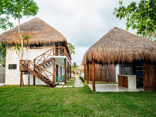 Hotel Azul 36, Bacalar, Quintana Roo., Manuel Aguilar Arquitecto Manuel Aguilar Arquitecto Espacios comerciales