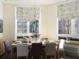 Дизайн трехкомнатной квартиры 86 кв. м в современном стиле, ЕвроДом ЕвроДом Classic style dining room