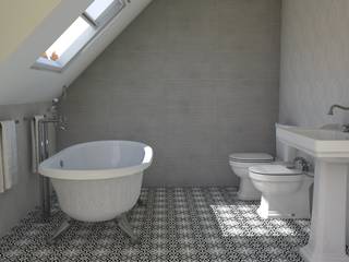 Garrets, sloping ceilings, Blophome Blophome Phòng tắm phong cách kinh điển