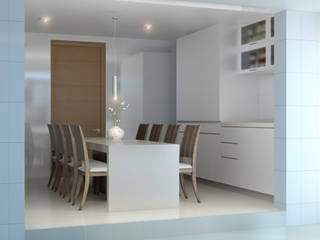 COCINA TAPIA- LA REINA, AOG AOG Built-in kitchens Concrete White