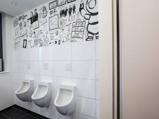 Toiletten Kunst Kaldma Interiors - Interior Design aus Karlsruhe Moderne Bürogebäude WC-Räume,Sanitärräume,Toilette,Kreativ,Open Space,Google Office