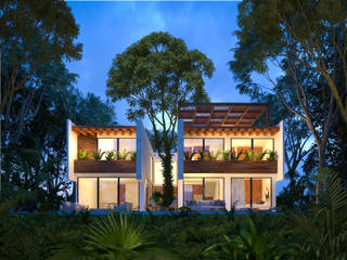 Casa GS 62, Bacalar, Quintana Roo., Manuel Aguilar Arquitecto Manuel Aguilar Arquitecto Nhà phong cách nhiệt đới