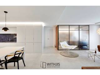 3연동 슬라이딩도어 디자인A3, WITHJIS(위드지스) WITHJIS(위드지스) Salon moderne Aluminium/Zinc