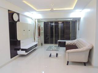 residence Project , wagholi, Mi-Decor Mi-Decor Modern living room Plywood White