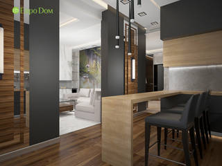 Дизайн двухкомнатной квартиры 93 кв. м в современном стиле, ЕвроДом ЕвроДом Кухня