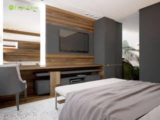 Дизайн двухкомнатной квартиры 93 кв. м в современном стиле, ЕвроДом ЕвроДом Спальня