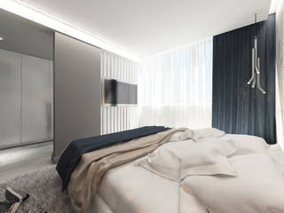 Спальня, Студия Aрхитектуры и Дизайна "Aleksey Marinin" Студия Aрхитектуры и Дизайна 'Aleksey Marinin' Small bedroom