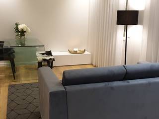 T0 no centro de Braga, Alma Braguesa Furniture Alma Braguesa Furniture Salas de estar modernas MDF