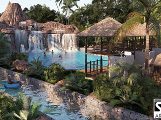 Adventure Island @ Amverton Cove, SZEN Architects Sdn Bhd SZEN Architects Sdn Bhd Tropical style pool