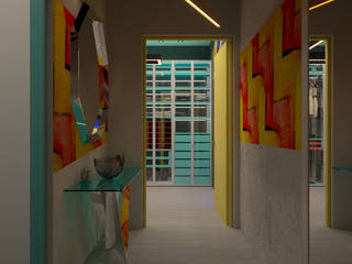 Прихожая "Нотки Авангарда" г.Шелехов, Perfection A&D Perfection A&D Modern corridor, hallway & stairs