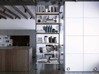 Vertical Line, Damiano Latini srl Damiano Latini srl Industrial style kitchen Aluminium/Zinc