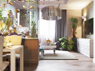 Интерьер с переменчивым настроением, Irina Yakushina Irina Yakushina Eclectic style living room