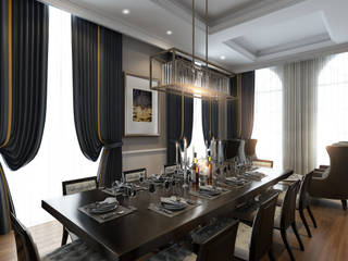 LUXURY MASION, DECOFEMME İÇ MİMARLIK DECOFEMME İÇ MİMARLIK Classic style dining room Wood Wood effect