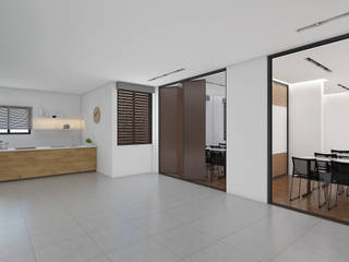 Community centre design in contemporary neutral style , Rhythm And Emphasis Design Studio Rhythm And Emphasis Design Studio Modern Corridor, Hallway and Staircase
