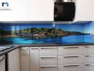 Szkło z grafiką - krajobraz morski, Moje Szkło Moje Szkło Paredes e pisos modernos Vidro