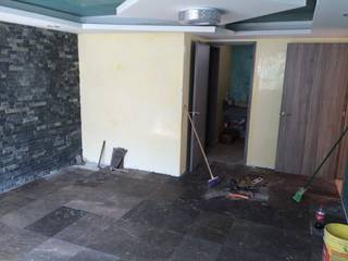 Remodelación de recamara y acondicionamiento de fuente con muro llorón, 8 AM INGENIERIA 8 AM INGENIERIA 臥室
