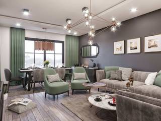 A. Y . Konakları, ANTE MİMARLIK ANTE MİMARLIK Modern Oturma Odası Yeşil