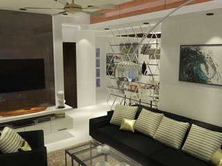 Apartment Interiors, Inaraa Designs Inaraa Designs ห้องนั่งเล่น