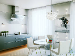 Квартира на ул. Дивенская, Санкт-Петербург, Elena Demkina Design Elena Demkina Design Kitchen