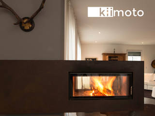 .kii5 | kiimoto - Tunnelkamin und Speicherkamin in einem, kiimoto kamine kiimoto kamine Living room Iron/Steel