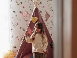Kolekcja namioty tipi wiosna 2019, Moi Mili Moi Mili Habitaciones para niños de estilo escandinavo Lino Rosa