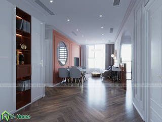Thiết kế nội thất chung cư The Emerald , Công ty CP tư vấn thiết kế và xây dựng V-Home Công ty CP tư vấn thiết kế và xây dựng V-Home Modern Living Room
