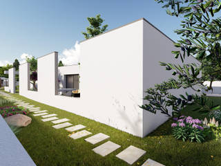 Projeto "Casa de Valadares" _ Seixal , INQUIETUDE ARQUITETURA INQUIETUDE ARQUITETURA บ้านและที่อยู่อาศัย