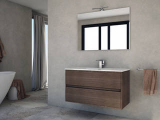 Mobile da bagno moderno sospeso in 3 colori, Bagno Italia Bagno Italia Ванна кімната MDF