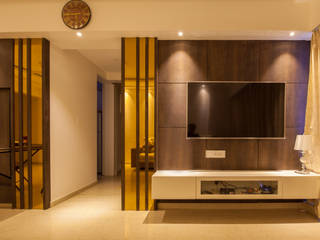 1 BHK residence., Sagar Shah Architects Sagar Shah Architects Salon minimaliste