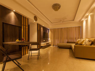 1 BHK residence., Sagar Shah Architects Sagar Shah Architects Living room