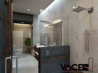 Casa Parota, Vace Arquitectos sa de cv Vace Arquitectos sa de cv Phòng tắm phong cách hiện đại